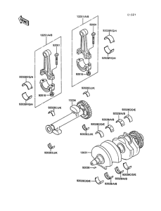 EX400 Коленвал