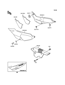 KLE400 Боковые обтекатели