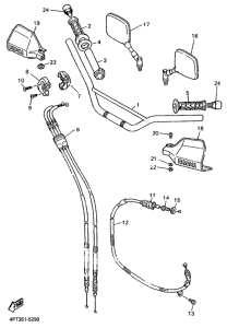 XT600E Cable de direcci