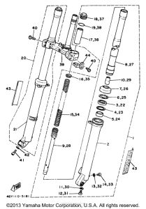 TY350S Передняя вилка