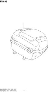 DL1000 (ABS) Top Case Set (Optional)