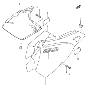 DR-Z400 Обтекатель задний