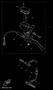 YQ50L Задний тормозной цилиндр