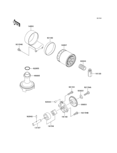EJ800 Масляный насос и фильтр