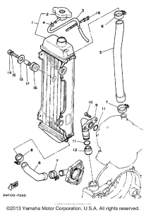 YZ80W (Motocross) Radiator-hose