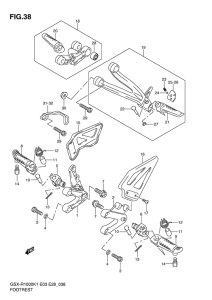 GSX-R1000 Подножки