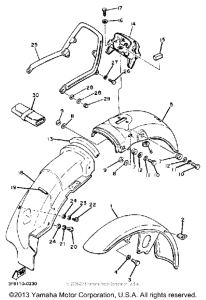 XS400SJ Крыло переднее и задние