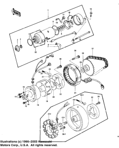 KZ750 Generator / starter motor