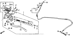 VF750F Цилиндр сцепления