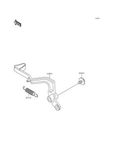 KX100 Педаль тормоза