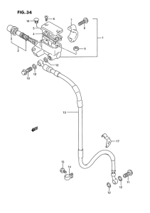 RMX250 Передний тормозной цилиндр
