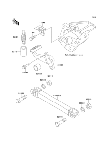 ZX600 Педаль тормоза