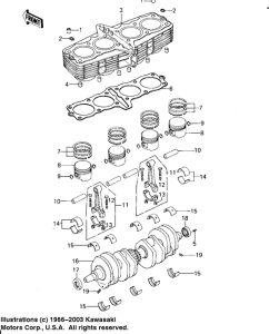 KZ650 Cylinder / pistons / crankshaft