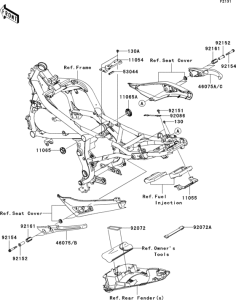 EX650 Рама ,крепежные детали