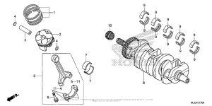  Коленчатый вал и поршни