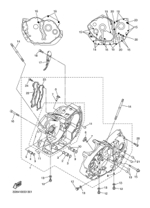 XVS1300A Картер двигателя