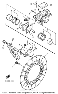 FZR600AC Задний суппорт