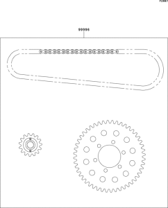 ZX400 Цепь комплект