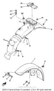 XS500E Крыло переднее и задние
