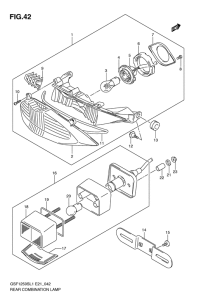 GSF1250S Задний комбинированный сигнал