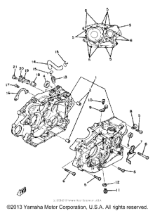SR250J Картер двигателя