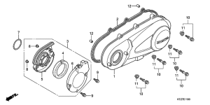 PES150 Крышка картера левая