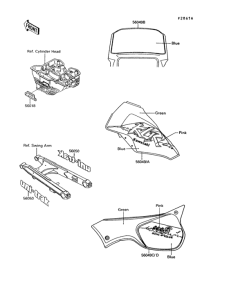KL600 Decals(green)(kl600-b6)