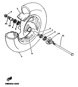 XC125 Переднее колесо
