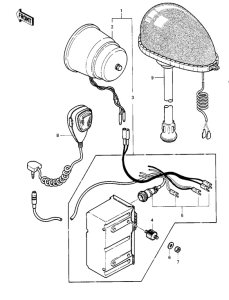 KZ1000 Siren / pole lamp