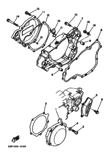 YZ250 Крышка картера двигателя