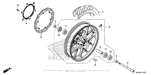 CBR500R (ABS) Переднее колесо