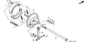 CB250 Задний тормоз