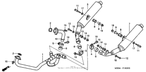 VTR1000F Глушитель