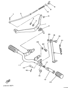 PW80 Stand. footrest