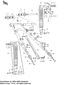 KZ1000 Swing arm / shock absorbers