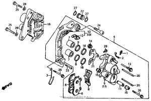 VF700C Front brake caliper 85-86