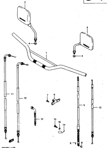 DR500 Руль -тросы