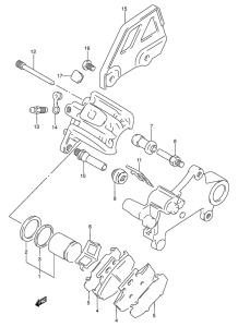 DR250 Задний суппорт