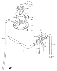 GSX600 Топливный кран