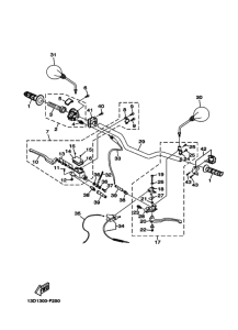 XT125X Рулевой рычаг и кабель