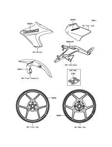 ER650 Наклейки (черные)