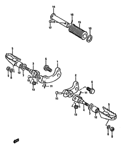 DR125 Подножки