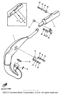 YZ250L Выхлопная система