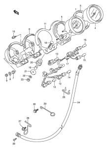 VX800 Спидометр-тахометр