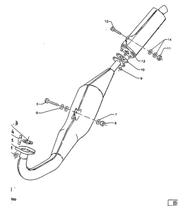 TZR125R Выхлопная система