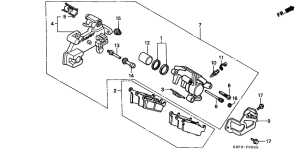 CR80RB Задний суппорт