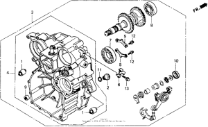 GL1500I Rear case set 92