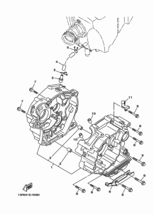 YBR125ESD Картер двигателя