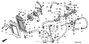 VTX1300C Радиатор