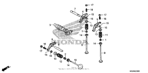 VT750RS Camshaft + valve (fr.)